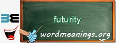 WordMeaning blackboard for futurity